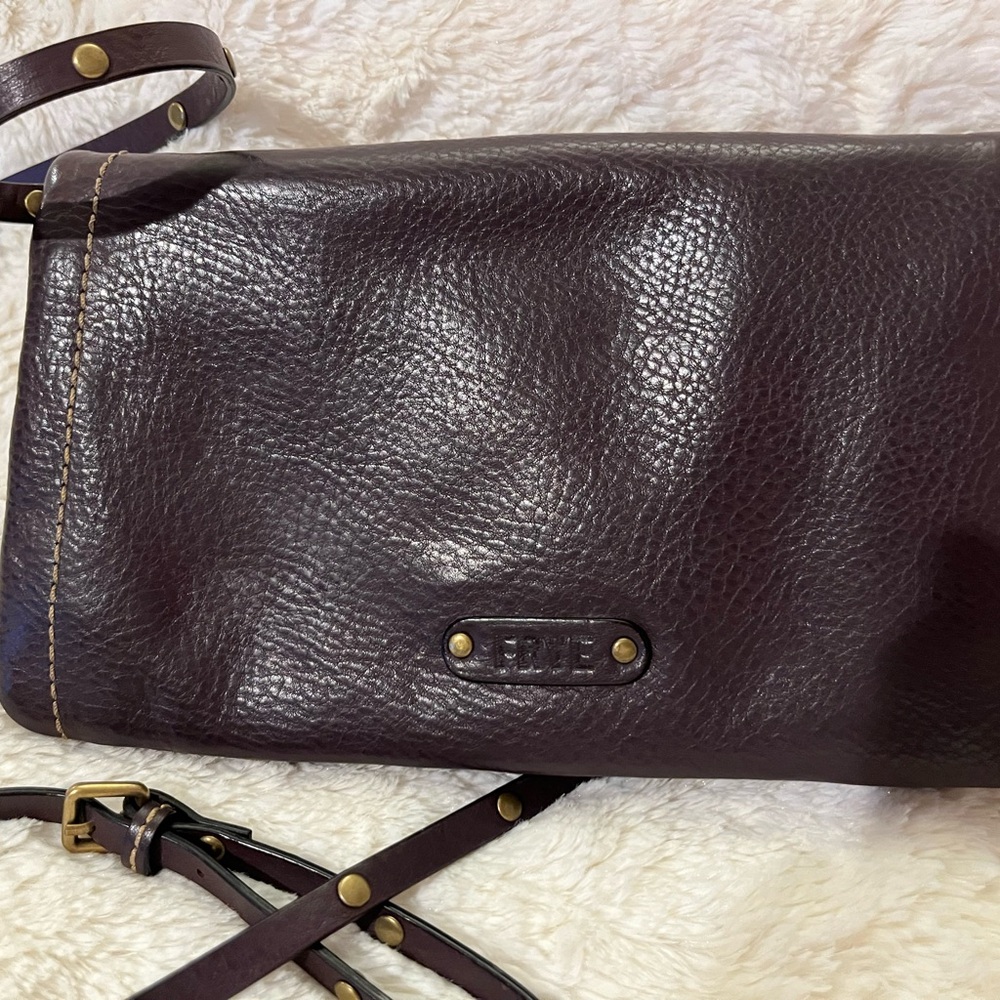 Frye Dark Brown Leather Crossbody Bag - Picture 3 of 14